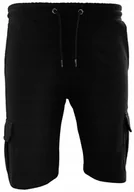 Spodenki męskie - Spodenki dresowe bojówki czarne r.L - miniaturka - grafika 1