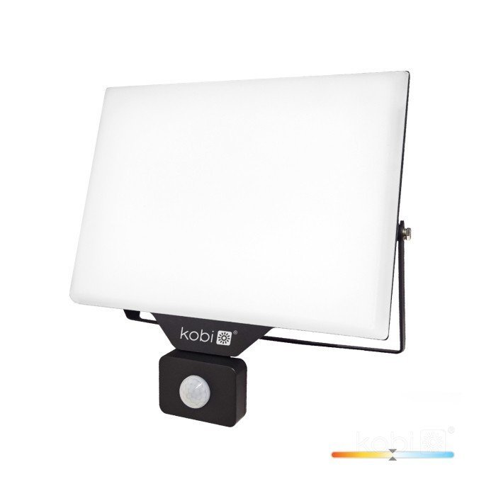 Halogen Lampa Naświetlacz LED DELYO MHNC 100W 8500lm 4000K Neutralna Barwa IP54 Czujnik Ruchu PIR KOBI