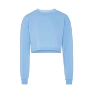 Bluzy damskie - Nally Damska bluza z długim rękawem ze 100% poliestru, z okrągłym dekoltem, delikatna, niebieska, rozmiar XL, Delikatny niebieski, XL - miniaturka - grafika 1