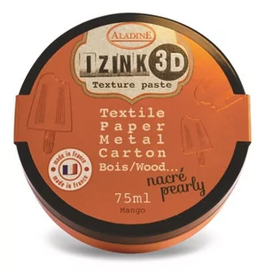 Aladine Pasta 3D, 75 ml, pomarańczowa metaliczna - Decoupage - miniaturka - grafika 1