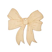 Bombki - Drewniana Bombka Choinkowa Świąteczna Kokardka - miniaturka - grafika 1
