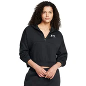 Bluzy damskie - Damska bluza dresowa Under Armour UA Icon Fleece OS HZ - czarna - miniaturka - grafika 1