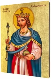 Ikona Świętego Eryka IX Jedvardssona - Ikony i obrazy sakralne - miniaturka - grafika 1