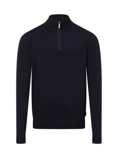 Bugatti Męski sweter z dzianiny z zawartością kaszmiru Mężczyźni Bawełna niebieski jednolity, M - Swetry męskie - miniaturka - grafika 1