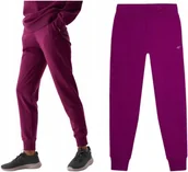 Spodnie damskie - Damskie dresowe spodnie joggery 4F 4FWSS24TTROF606-51S Fioletowy - miniaturka - grafika 1