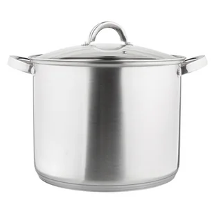 Garnek z pokrywką szklaną Fabio stal nierdzewna 28 cm 12,5 l - Garnki - miniaturka - grafika 1