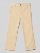 Spodnie i spodenki dla chłopców - Spodnie materiałowe o kroju regular fit ze szlufkami na pasek - miniaturka - grafika 1