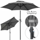 Parasole ogrodowe - Parasol Fiji Antracyt Ø200cm z Korbką - miniaturka - grafika 1