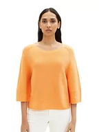 Swetry damskie - TOM TAILOR Damski sweter 1035302, 29751 - Bright Mango Orange, XS - miniaturka - grafika 1