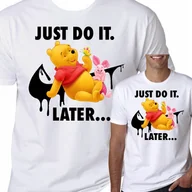 Koszulki męskie - T-Shirt KOSZULKA KUBUŚ PUCHATEK JUST DO IT L 0779 - miniaturka - grafika 1