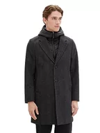 Płaszcze męskie - TOM TAILOR męski płaszcz wełniany, 32522 - struktura głębokich śledzi, XL - miniaturka - grafika 1