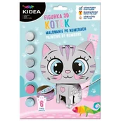 Zabawki kreatywne - Figurka 3D malowanie po numerach po numerkach kotek - miniaturka - grafika 1