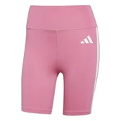 Legginsy - adidas Damskie krótkie legginsy Optime Essentials 3Stripes XXS 18 cm - miniaturka - grafika 1