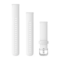 Akcesoria do smartwatchy - GARMIN Taśma do szybkiego zwalniania (18 mm) - biały silikon ze srebrnym sprzętem 010-12932-0B - miniaturka - grafika 1