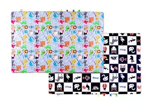 Matlander, Materac/Mata na podłogę do zabawy dla dziecka, Zoo/Kontrasty, M5, 2x150x150 cm - Maty piankowe - miniaturka - grafika 1