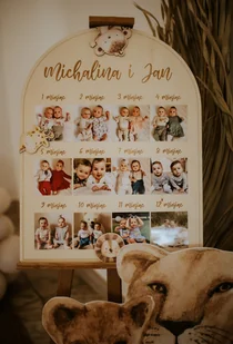 Tablica Roczkowa Safari - Pamiątka Chrztu Świętego - miniaturka - grafika 1