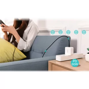 Choetech kabel przewód USB Typ C - USB Typ C Power Delivery 60W 2m czarny (XCC-1004-BK) - Kable USB - miniaturka - grafika 9