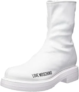 Love Moschino Damskie botki St.tod.city40 Pu Stretch, białe, rozmiar 40 UE - Botki damskie - miniaturka - grafika 1