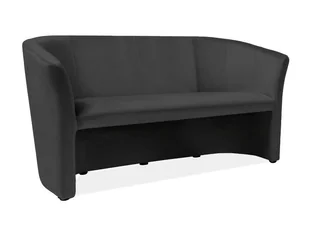 Sofa Tm-3 Velvet Wenge / Bluvel 19 Czarna - Sofy i kanapy - miniaturka - grafika 1