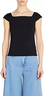 Koszulki i topy damskie - Sisley Womens Tank-TOP 3OQSLH00D T-Shirt, Black 100, M, czarny 100, M - miniaturka - grafika 1