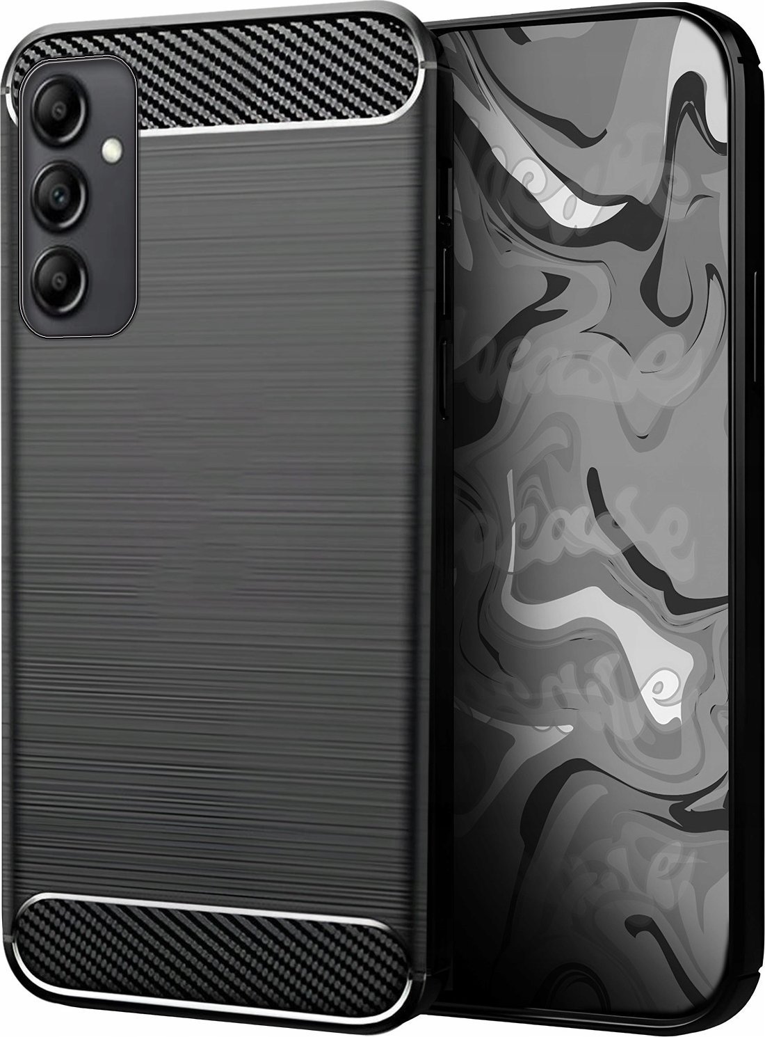 Etui do Samsung Galaxy A26 5G Czarne, Pancerne, Karbon, Pokrowiec, Case