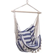 Fotele ogrodowe wiszące - OBI Fotel wiszący LYTTON z frędzlami pasy - 90 x 135 cm - miniaturka - grafika 1