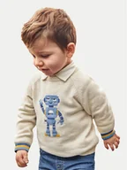Swetry dla chłopców - Mayoral Sweter 2310 Écru Regular Fit - miniaturka - grafika 1