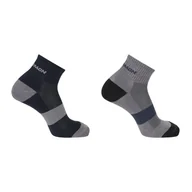 Skarpetki damskie - Skarpety za kostkę SALOMON EVASION ANKLE 2-PACK LC2627600 – Czarny - miniaturka - grafika 1