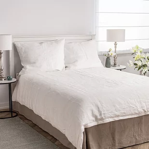 Dekoria pl pl Komplet pościeli lnianej Linen 220x200cm white 220 x 200 cm 2 poszewki 70 x 80 cm 763-159-06 - Pościel - miniaturka - grafika 1