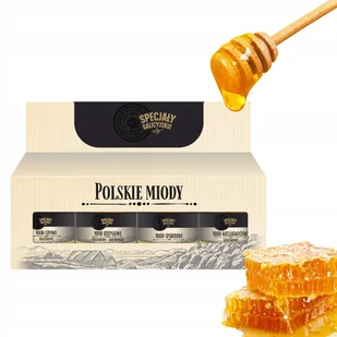 Zestaw Miodów naturalnych premium Specjały Galicyjskie 4x50g - Miód - miniaturka - grafika 1