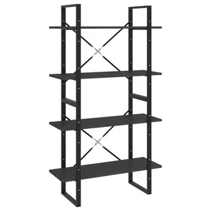 vidaXL 4-poziomowy regał na książki szary 80x30x140 cm płyta 806459 - Regały - miniaturka - grafika 1