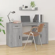 Biurka - vidaXL Biurko z szafkami, szary dąb sonoma, materiał drewnopochodny - miniaturka - grafika 1