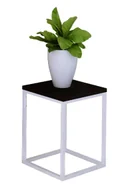 Kwietniki - Stojak na kwiaty z metalowym stelażem biały + czarny L5-L21 - miniaturka - grafika 1