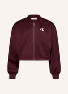 Kurtki damskie - Calvin Klein Bluzon Z Dżerseju braun - miniaturka - grafika 1