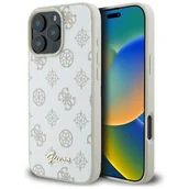 Etui i futerały do telefonów - Guess GUHMP16LPGPYSH iPhone 16 Pro 6.3" biały/white hardcase Peony Script Logo MagSafe - miniaturka - grafika 1