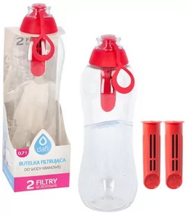 Butelka Filtrująca Dafi Soft 0,7L + 3 Filtry Czerwona - Butelki filtrujące - miniaturka - grafika 1