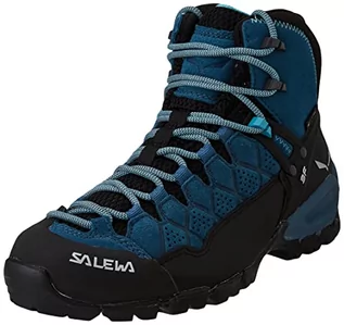 Buty trekkingowe damskie - Salewa Damskie buty trekkingowe Ws Alp Trainer Mid GTX, Mallard Maui Blue - 35 EU - grafika 1