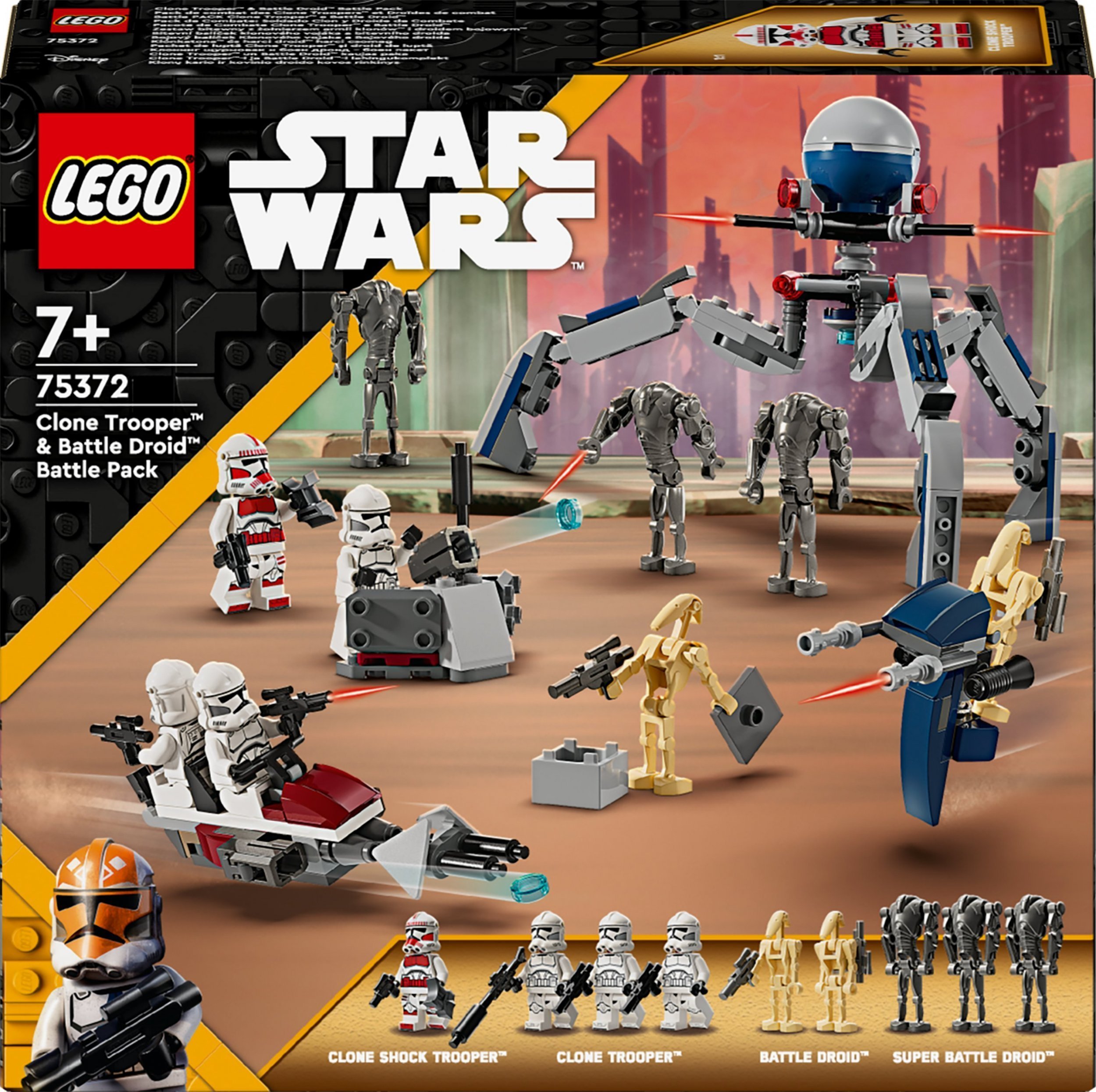 LEGO Star Wars Zestaw bitewny z żołnierzem armii klonów™ i droidem bojowym™ 8szt. 75372