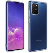 Etui i futerały do telefonów - Miękki silikonowy pokrowiec Samsung Galaxy S10 Lite i przezroczysta folia ze szkła hartowanego 9H - miniaturka - grafika 1