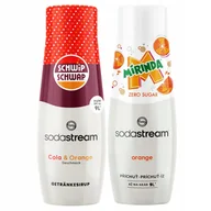 Syropy i koncentraty owocowe - Zestaw 2 koncentratów Sodastream Shwip Shwap Cola Pomarańcza + Mirinda Zero - miniaturka - grafika 1