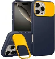 Etui i futerały do telefonów - Spigen Etui Caseology Nano Pop Mag Kickstand do MagSafe do iPhone 16 Pro Max, granatowo-żółte - miniaturka - grafika 1