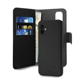 Etui i futerały do telefonów - PURO Wallet Detachable - Etui 2w1 iPhone 12 / iPhone 12 Pro (czarny) - miniaturka - grafika 1