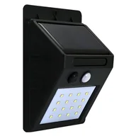 Lampy ogrodowe - Polux Solarna LAMPA zewnętrzna BOX 307637 elewacyjna LAMPA ogrodowa LED 5,5W z czujnikiem zmierzchowo ruchowym IP44 czarny 307637 - miniaturka - grafika 1