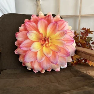 Poduszka Jesienna Kwiat Dalia Duża - Poduszki dekoracyjne - miniaturka - grafika 1