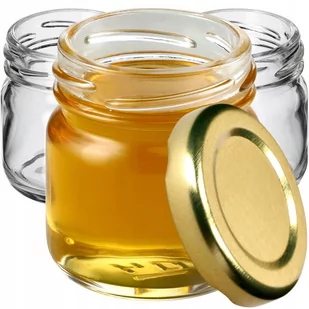 Słoiki Halli 40ml 100 szt. 43mm + wieczka złote - Pojemniki kuchenne Słoiki Halli 40ml 100 szt. 43mm + wieczka złote - Pojemniki kuchenne - miniaturka - grafika 1