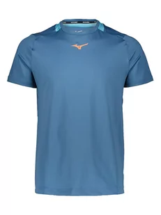 Mizuno Koszulka sportowa "Tennis" w kolorze niebieskim - Koszulki sportowe męskie - miniaturka - grafika 1