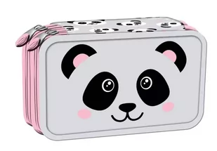 Piórnik 2-komorowy z wyposażeniem PC4 Panda Grey - ST-Majewski - Piórniki - miniaturka - grafika 1
