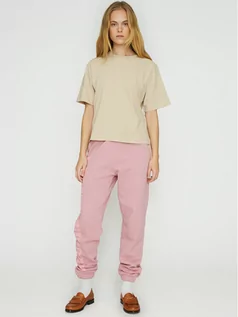 Spodnie sportowe damskie - ROTATE Spodnie dresowe Mimi RT472 Różowy Loose Fit - grafika 1