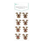 Scrapbooking - Naklejki brokatowe 3D Renifery 8 sztuk) - miniaturka - grafika 1
