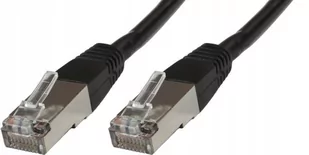 MicroConnect RJ-45/RJ-45 kat.6 F/UTP Czarny 0.25m STP60025S - Patchcordy - miniaturka - grafika 1